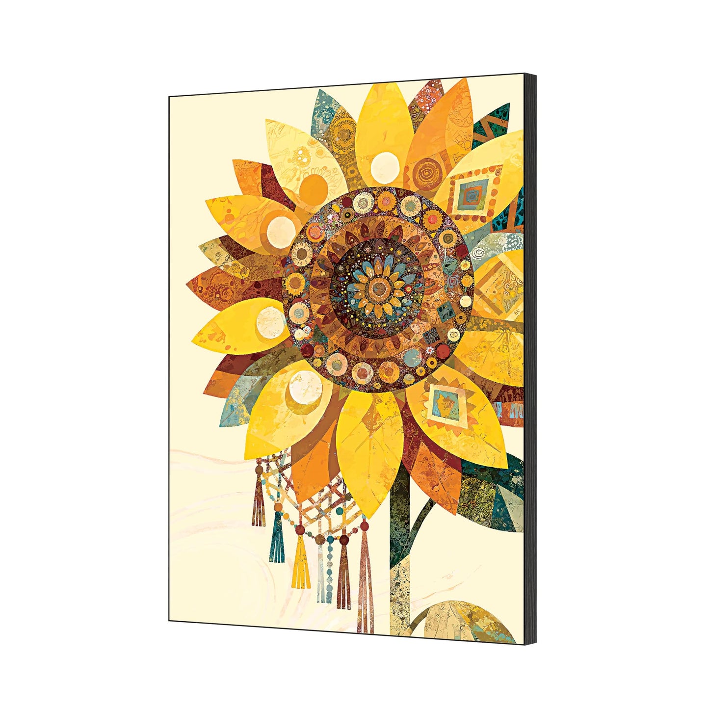 INFINIPANEL Sunflower Wall Art Print for Bathroom Framed Wall Decor - XPS Waterproof & Lightweight Construction - Perfect for Humid Bathrooms Boho Decor for Home, Bedroom & Living Room -12"×16"