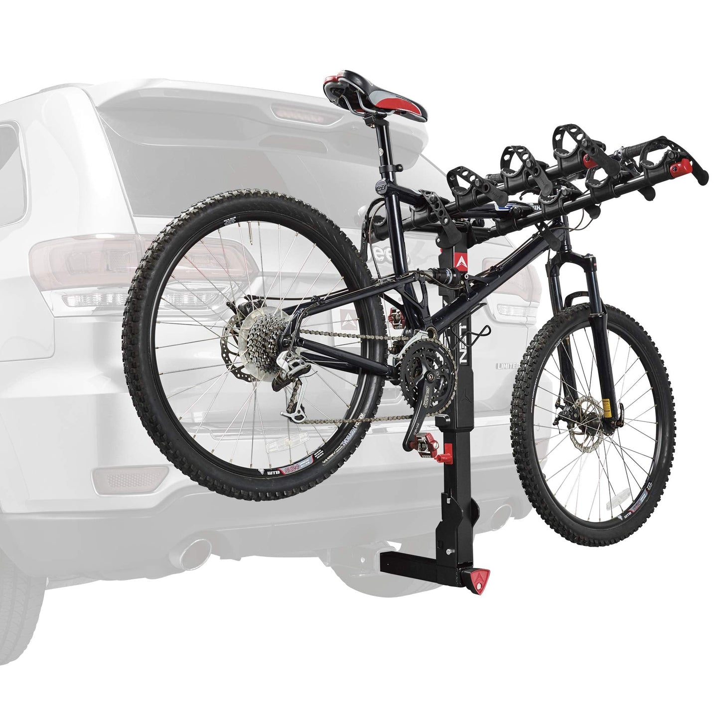Allen Sports Premier Locking Quick Release 5-Bike Carrier for 2 in. Hitch, QR555 & Master Lock Bike Lock Cable, Set Your Own Combination Bicycle Lock, Black