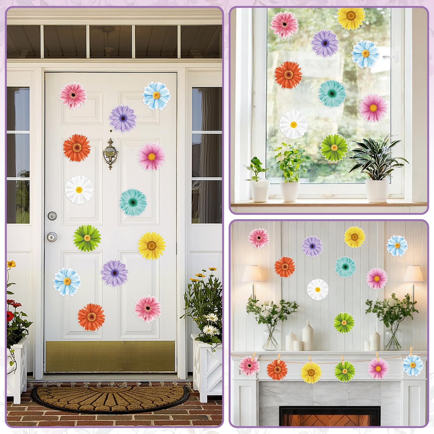 Spring Bulletin Board Decorations Flower Cutouts Spring Summer Wall Decoration for School Classroom Home Floral Party Supplies Back to School Decor