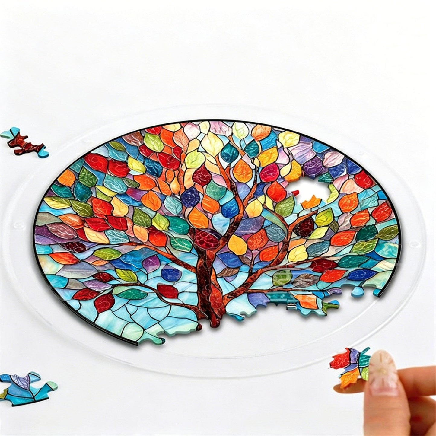 83 PCS Acrylic Suncatcher Puzzle, DIY Transparent Crystal Prism Window Hanging Decor, Reusable Handmade Rainbow Light Catcher Art Craft, Home Wall Balcony Ornament