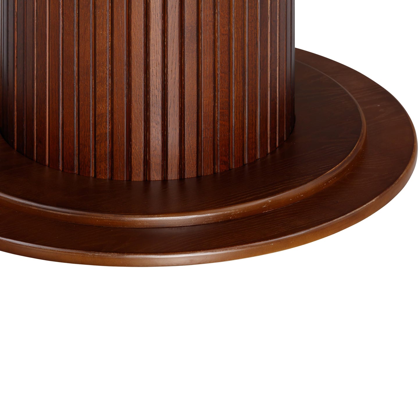 NTC Summit 47 Inch Modern Design, Round Dinner Table for Dining Room, Living Room Furniture, Effortless Assembly, Dark Walnut