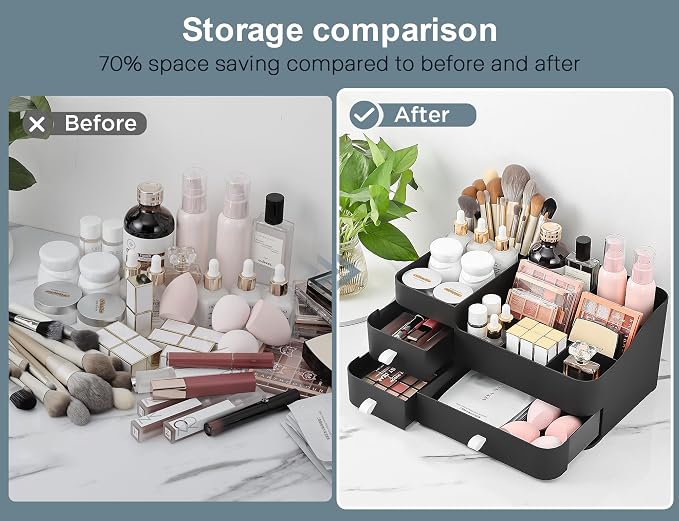 Cologne Perfume Organizer With Drawers,Large Perfumes Vanity Countertop Storage,Perfume Stand for Cologne, Deodorant, Beard, Shaving Lotion,Skincare,Dresser Organizer Room Decor for Men,Gifts for Men