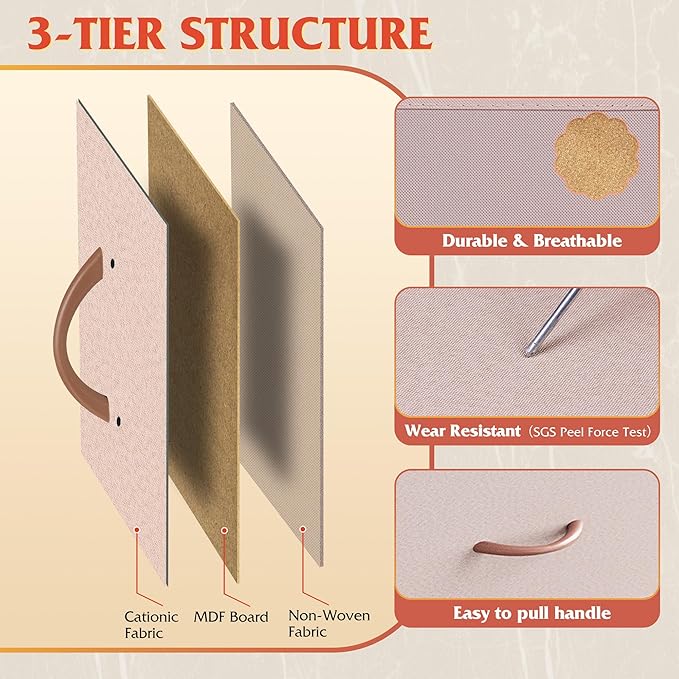WLIVE 4 Drawers Dresser for Bedroom, Pink Rose Gold Fabric Clothes Storage Organizer Unit, Dresser for Hallway, Entryway, Closets, Sturdy Steel Frame, Wood Top