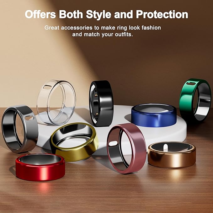 5 Pack Cover Compatible with Oura Ring Gen 4/Oura Ring Gen 3 Horizon/Heritage, Surport Charging with Cover on, Anti-Scratch TPU Protector for Oura Rings Accessories Women Men (Size 9)
