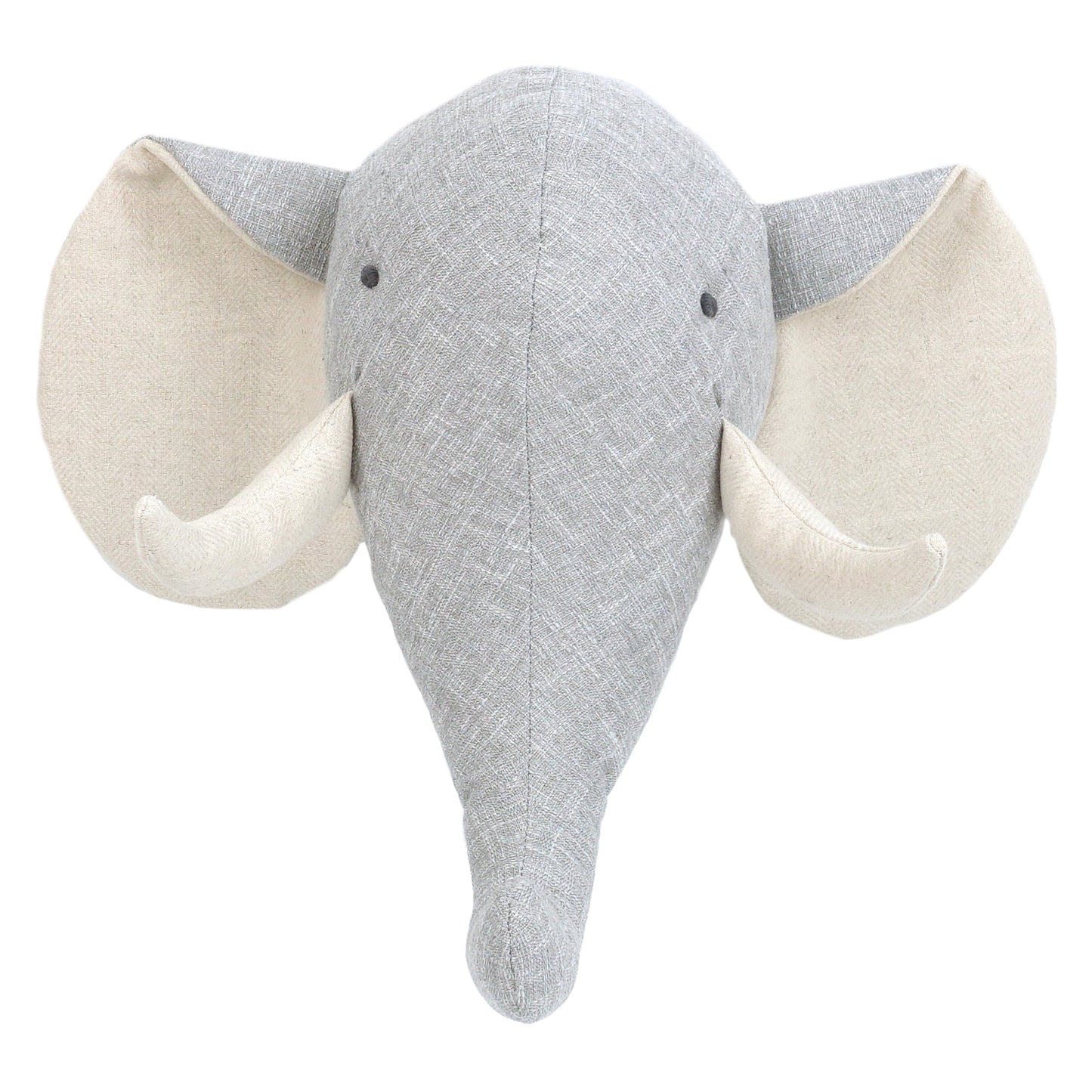 MON AMI Elephant Stuffed Head Wall Mount – 12”, Wall Hanging Décor, Stuffed Animal Head Wall Décor, Great Gift for Newborns, Kids, Boys, Girls