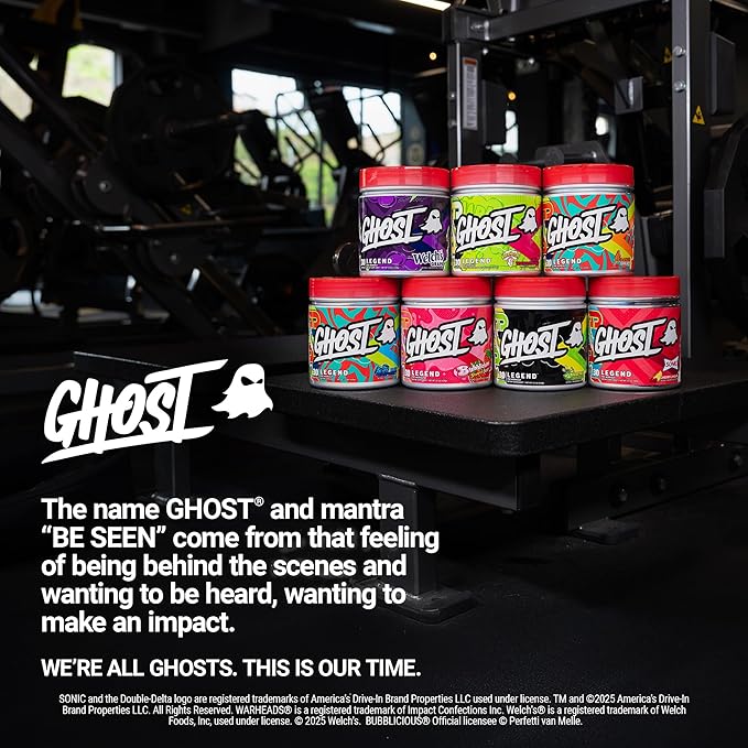 GHOST Legend Pre-Workout Powder, Welch's Grape - 30 Servings ??Pre-Workout for Men & Women with Choline, L-Citrulline, & Beta Alanine for Energy & Focus