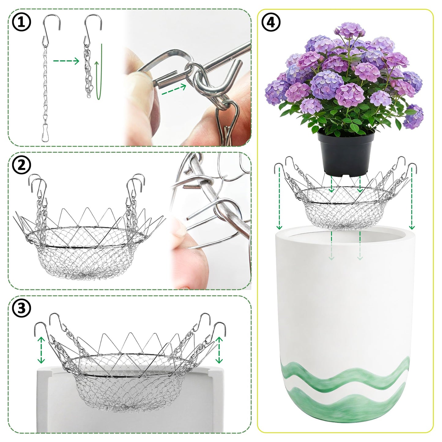 UCandy Pack 2 Adjustable Planter Insert for Pots Any Height, Plant Risers for 12-18" Wide Top Opening Pots,Wedding & Party Decor