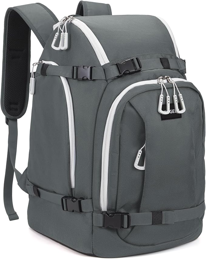 Ski Boot Bag, 50L Ski Boot Travel Backpack for Skis, Snowboard & Accessories, Waterproof Padded Ski Boot Bag Backpack