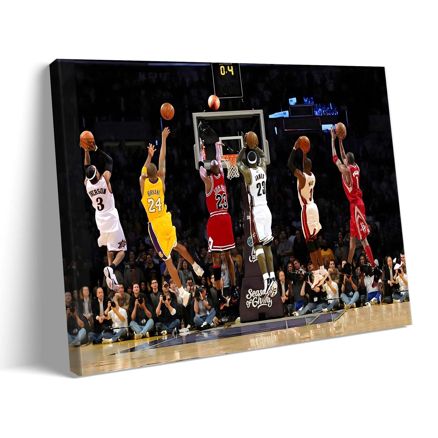 B.B.F MAKE Basketball Canvas Wall Art - Gallery Wrapped Motivational Sports Poster for Teen Boys Bedroom Decor HD Ready to Hang Pictures for Man Cave 11x14