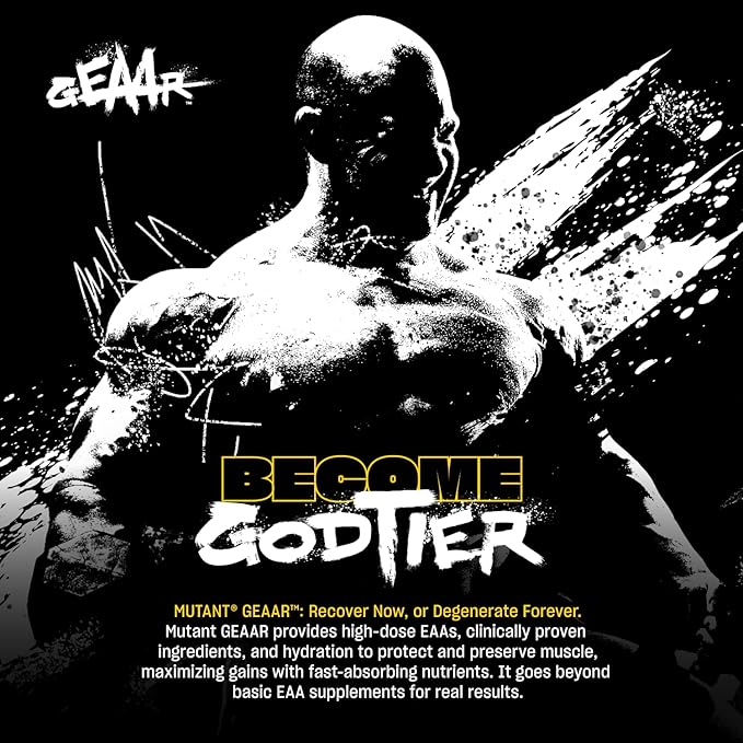 Mutant GEAAR - 9.4g of EAA Powder + Arginine, 7g BCAAs, 4g Leucine, Electrolytes, Coconut Water, 30 Servings - Fruit Punch