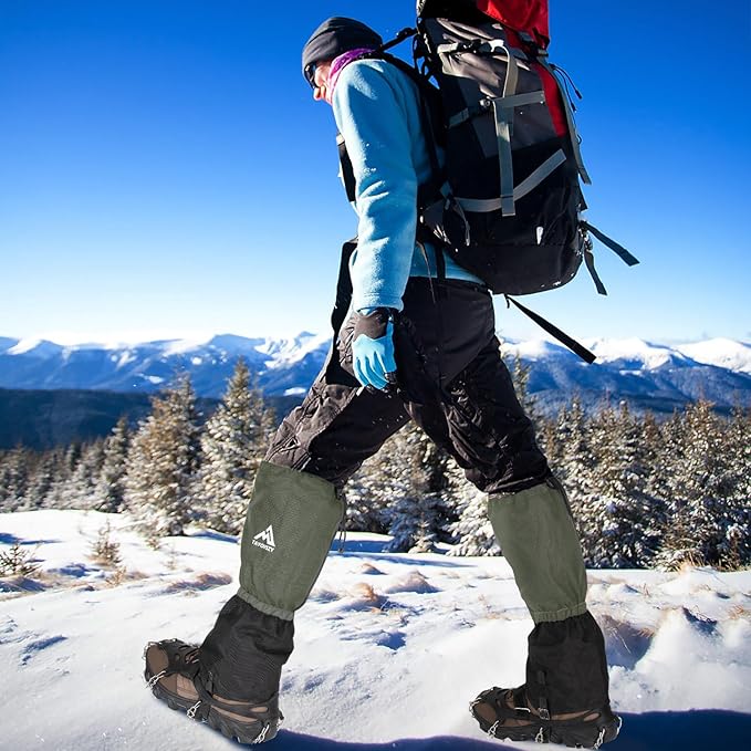 Gaiters for Hiking ??Waterproof and Breathable Leg Gaiters for Women and Men Boots, Adjustable Lightweight Shoes Gaiters for Hunting, Hiking, Mountaineering, Snow Gaiters for Hiking Boots