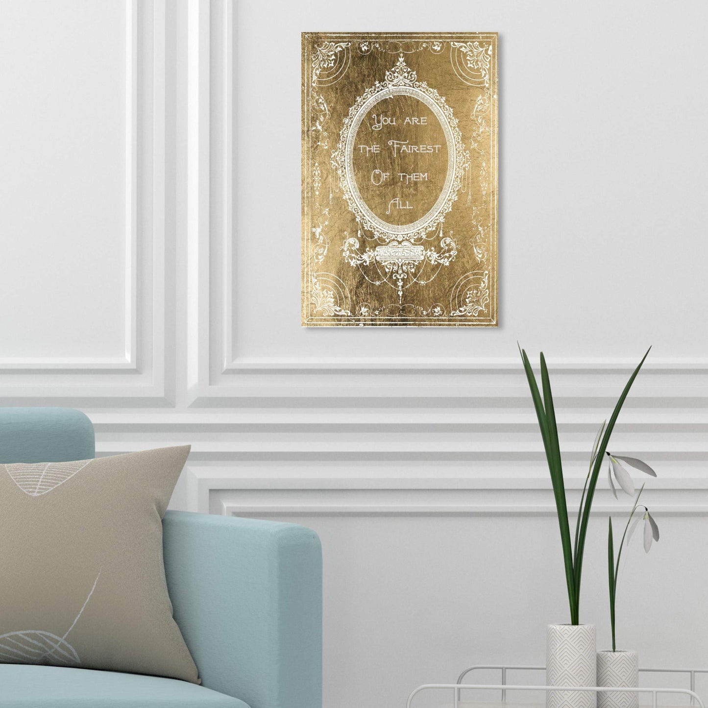 Typography and Quotes Wall Art Canvas Prints 'The Fairest Gold'