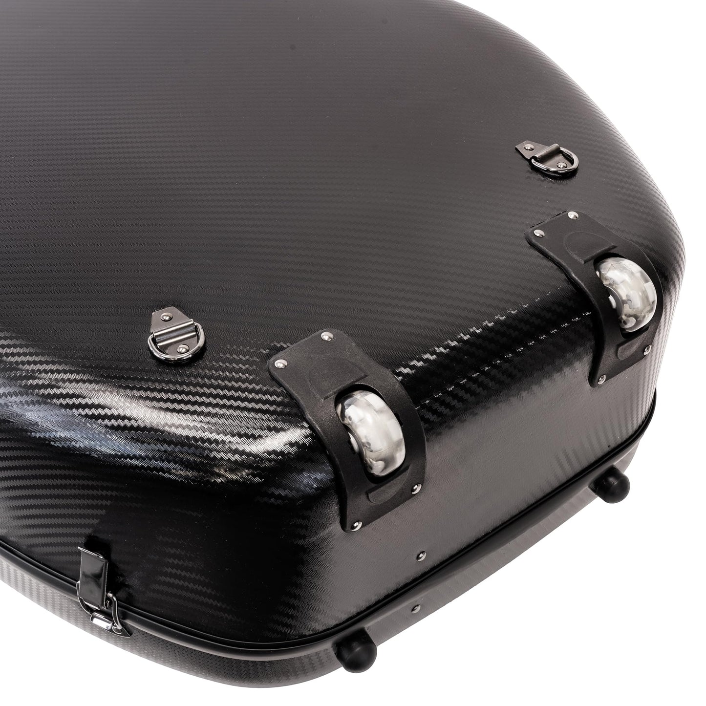 MI&VI CP-7006WB Pure Poly Carbon Fiber Cello Case 4/4 Hard Shell 11.5lb (Full Size) with Wheels | Carry Straps | Rigid Protection | Tough Shell (Black + Bag)