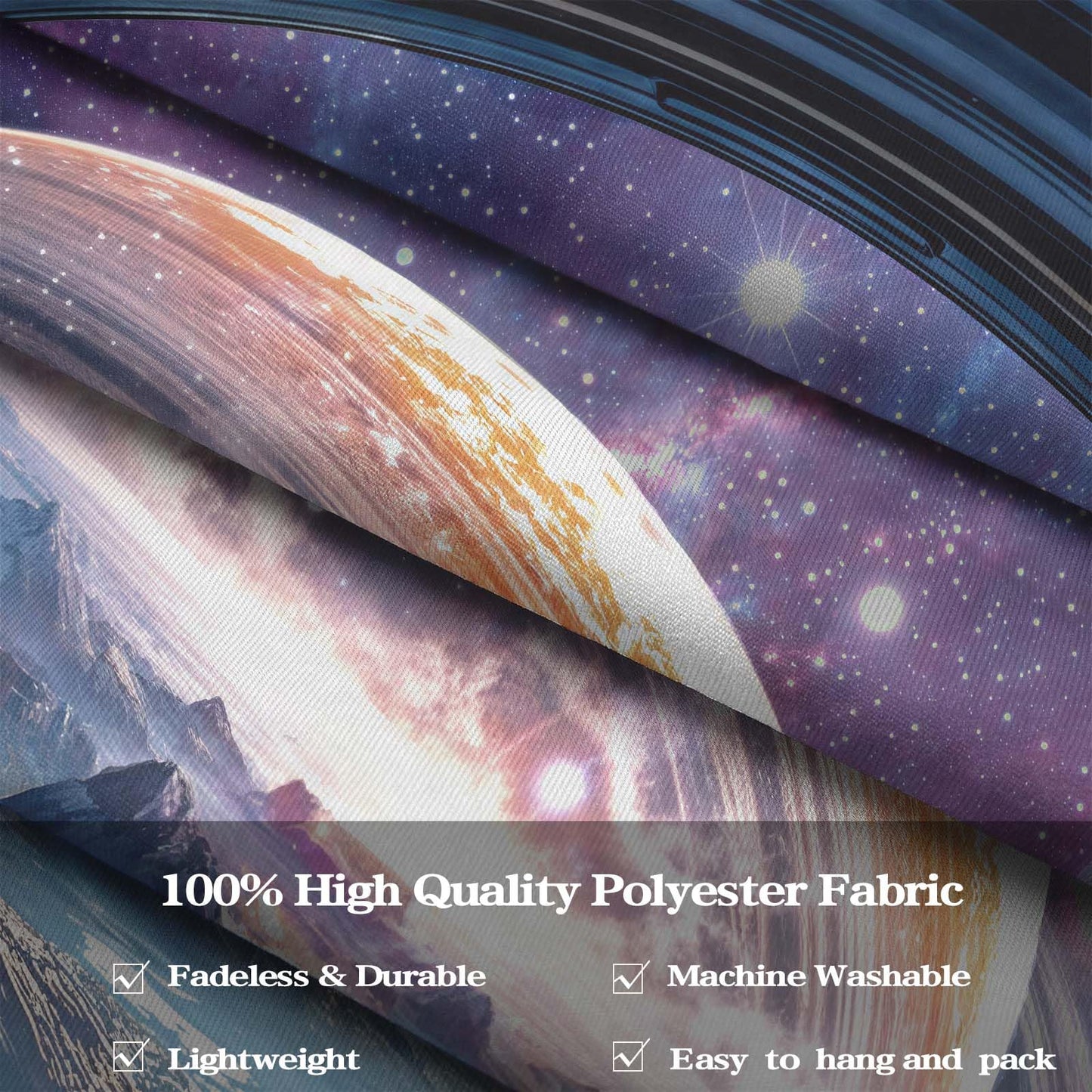 Lifeel Galaxy Tapestry, Planet Space Science Fiction Aesthetic Window Tapestries Decor for Game Room and Bedroom Living Room, 36x48 inches