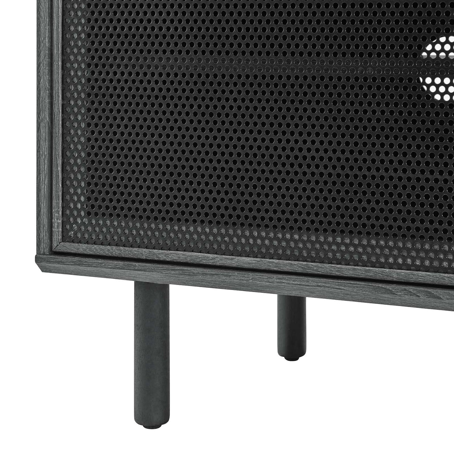 Modway Kurtis TV and Vinyl Record Stand, Charcoal