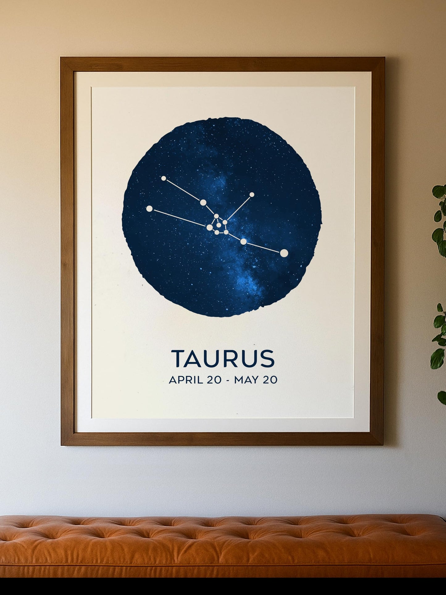 AMERICAN LUXURY GIFTS Taurus Constellation Art - Mystic Zodiac Wall Decor for Living Room, Bedroom, Office - 11x14 Unframed Print