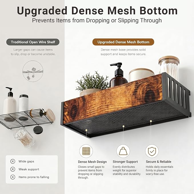 6-Tier Over the Door Pantry Organizer, 2-in-1 Door Hanging or Wall Mounted Spice Rack, Space Saving Metal Storage Shelves with Adjustable Baskets for Kitchen, Closet, Bathroom
