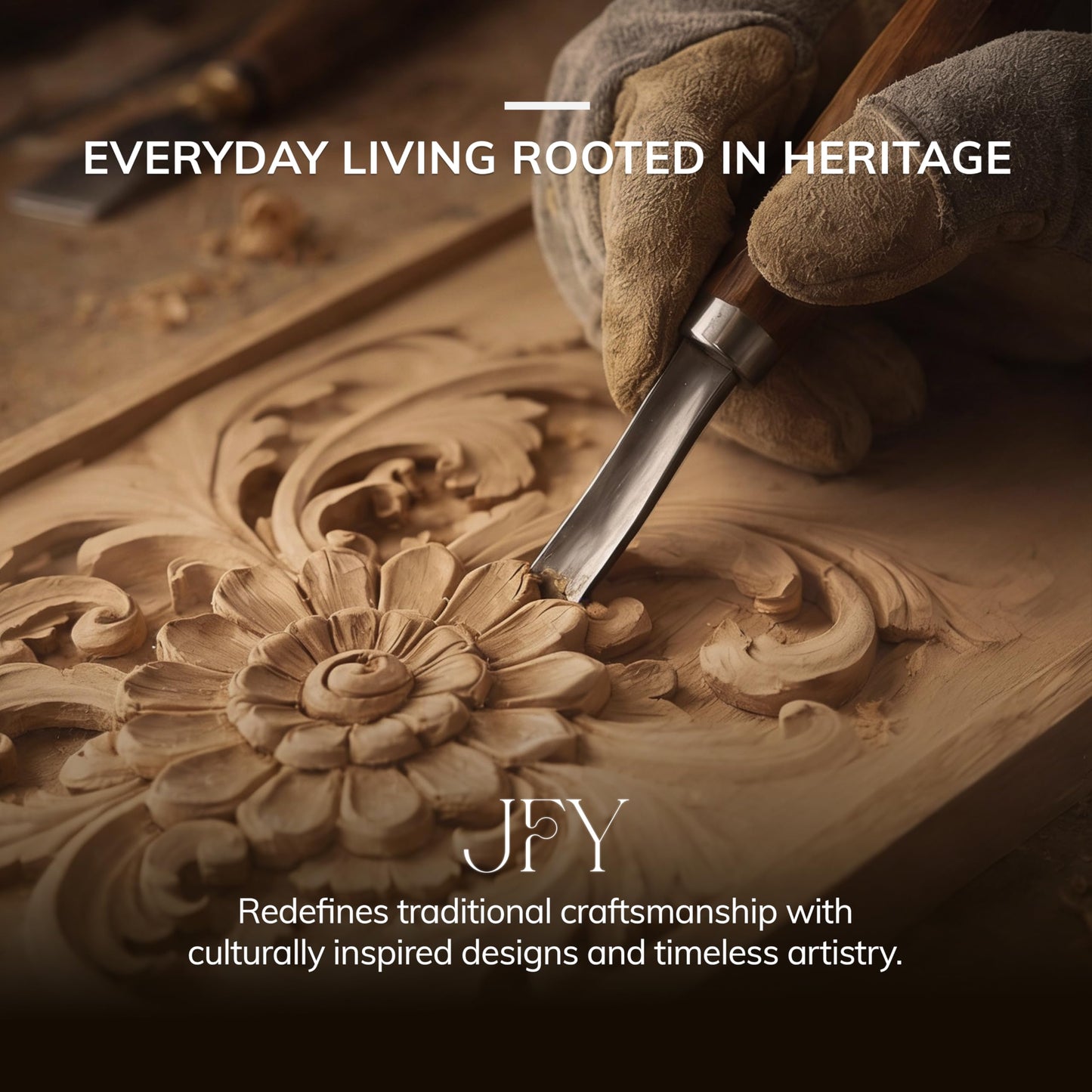 JFY Designs Wall Medallion - Wooden Wall Decor, Hand Carved & Embossed Decorative Wall Sculpture, Boho Farmhouse Wall Art, Perfect for Home, Office or any Living Space - Heart
