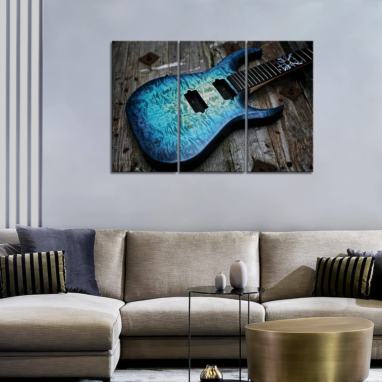 Guitar Wall Art Canvas for Music Room - Picture Print on Canvas for Studio Wall Decor - Gift