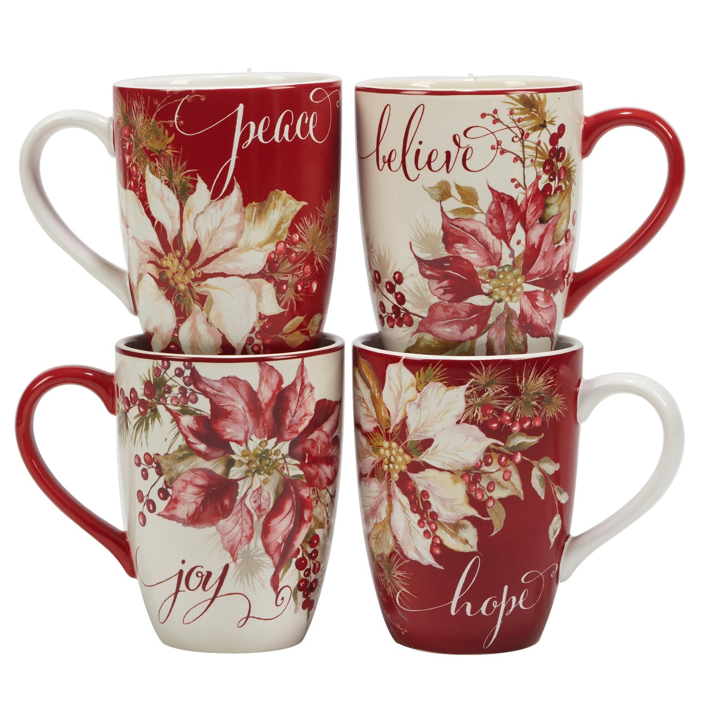 Certified International Winters Joy 16 Piece Dinnerware Set, Service for 4