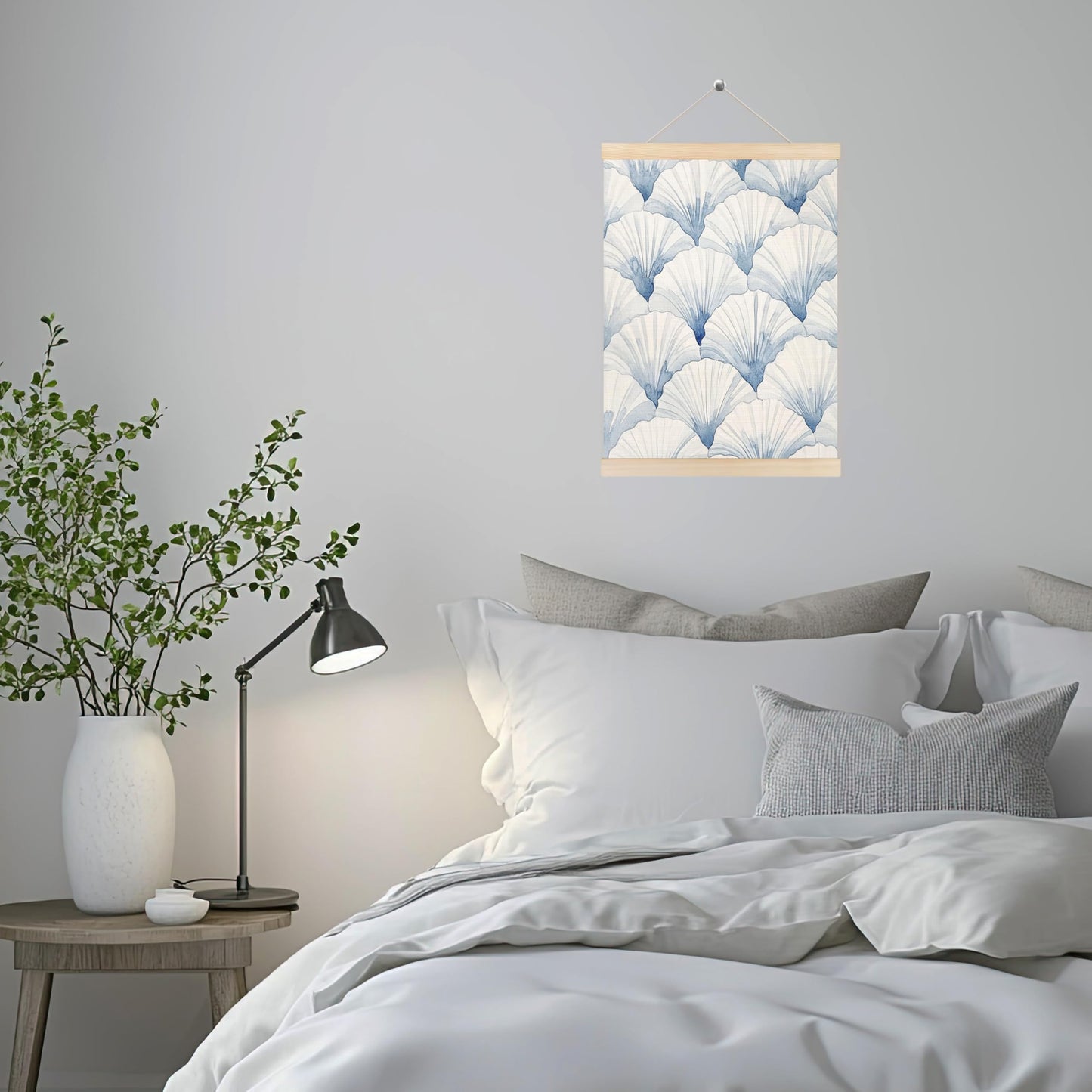 HUGANE Ocean Beach Wall Decor, Coastal Seashell Wall Art Poster, Coastal Beach Wall Decor, Ocean Wall Decor, Ocean Sea Shell Wall Decor Posters for Home Bedroom Living Room, 12x16 Inches