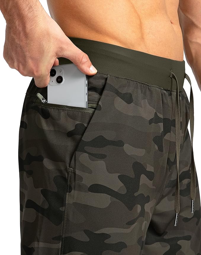 Men's Running Shorts with Zipper Pockets 9 Inch/ 7 Inch / 5 Inch Lightweight Quick Dry Gym Workout Athletic Shorts for Men(7 inch)