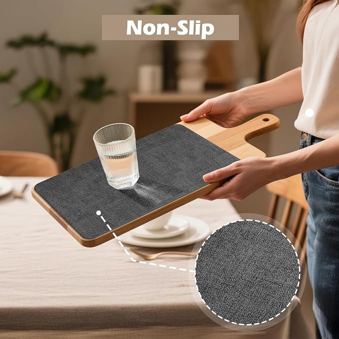 Aofmee Faux Leather Placemats Set of 6 - Waterproof - Wipeable - Washable - Heat Resistant - Anti Slip Stain Resistant Kitchen Dining Table Place Mats, Suitable for Indoor & Outdoor Use, Easy to Clean