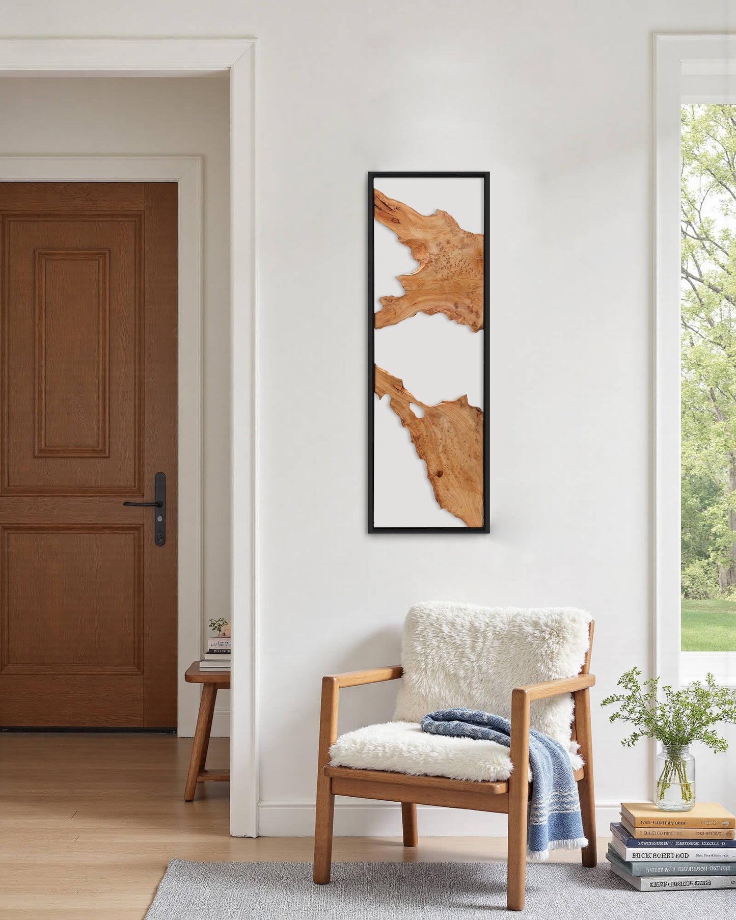 36''×12''Rustic Wood Wall Art–Handcrafted Natural Wood Decor, One-of-a-Kind Design for Living Room, Bedroom, Statement Display or Office
