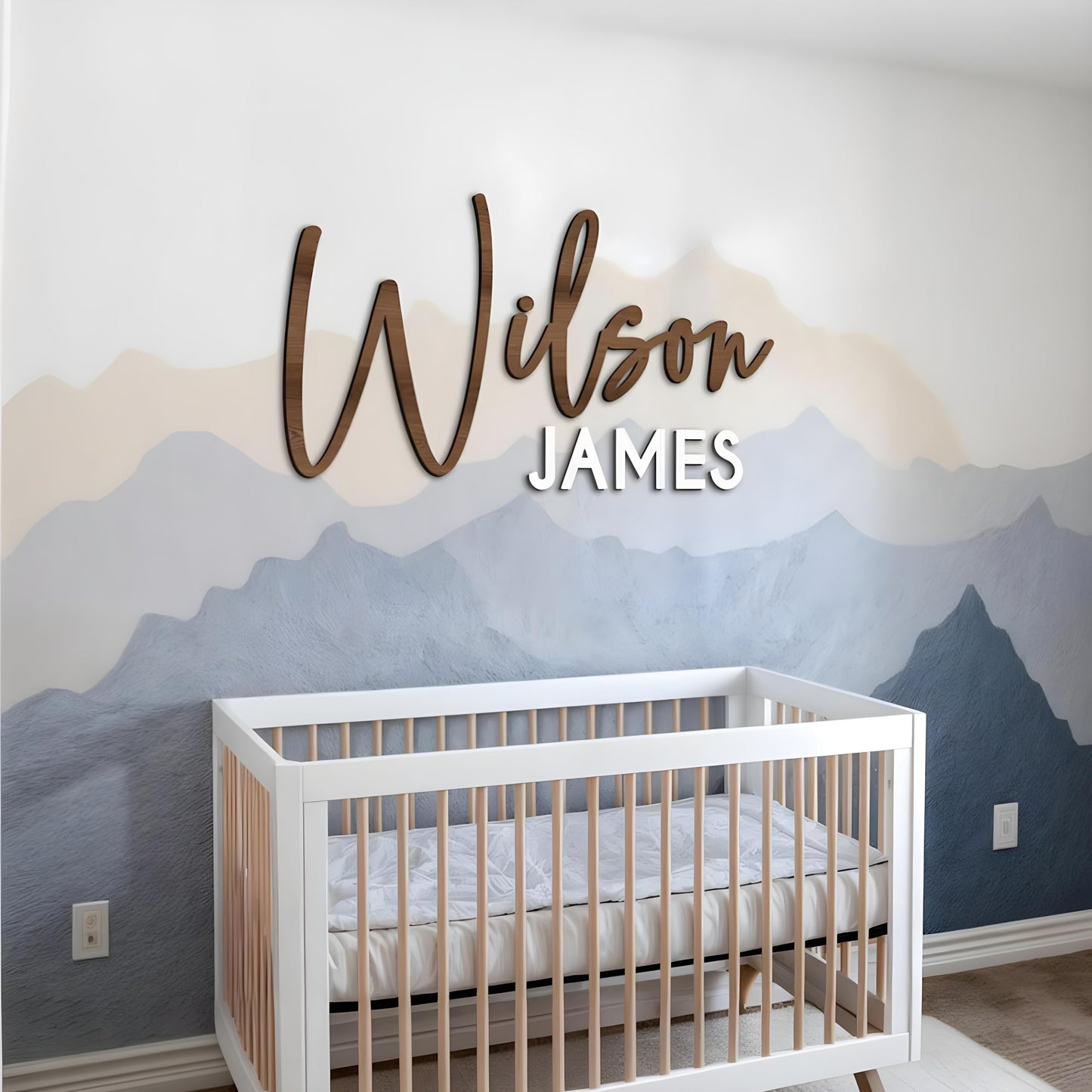 Personalized Name Sign for Nursery - Custom Wooden Name Signs for Kids Room, Personalized Nursery Name Sign - Perfect Baby Room Decor, Wall Name Decoration & Wedding signs, Family Name Signs