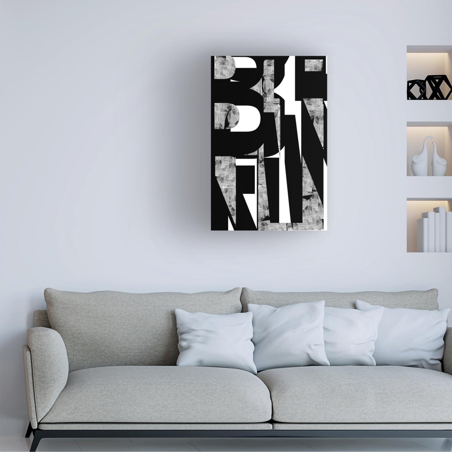 Trademark Fine Art Canvas Wall Art - cartissi 'Typography No1' Wall Art for Living Room, Bedroom, or Office Décor
