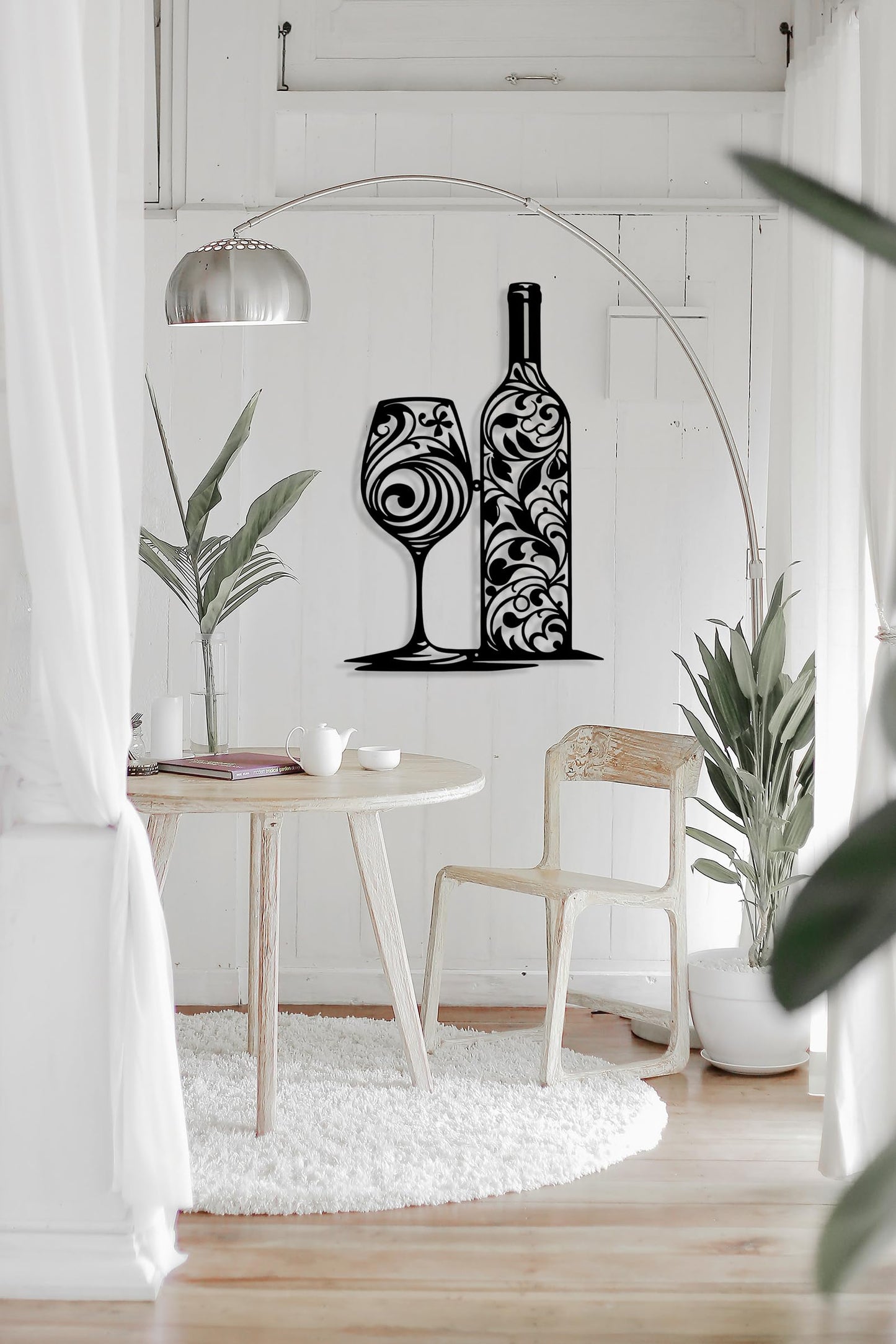 Benziso Wine Wall Decor, Metal Wall Art for Kitchen, Wine Lover Gifts, Home Bar Wall Decor, Dining Room Wall Art, Metal Wall Art Decor (Black 11.2 in x 16.6 in)