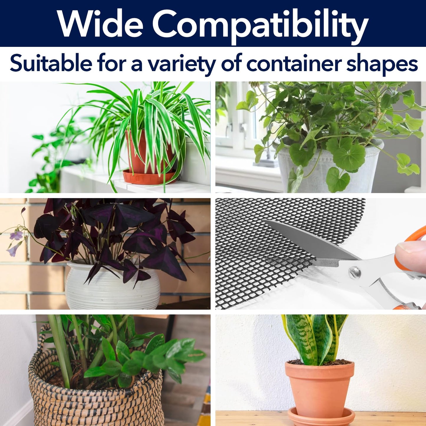 CuraceQ 8PCS 15.7 Inch Plant Pot Grids and 8PCS 11.8 Inch Plant Pot Grids Includes 48 Ground Stakes, Plant Pot Soil Cover Protectors from Animals