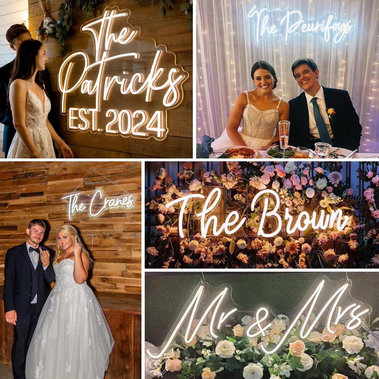 Custom Neon Signs for Wall Decor, Large Personalized Neon Siqn with Dimmer Customized Light Up Siqn Birthday Christmas Wedding Gift Bar Party Bedroom Customizable Neon Logo Name Light