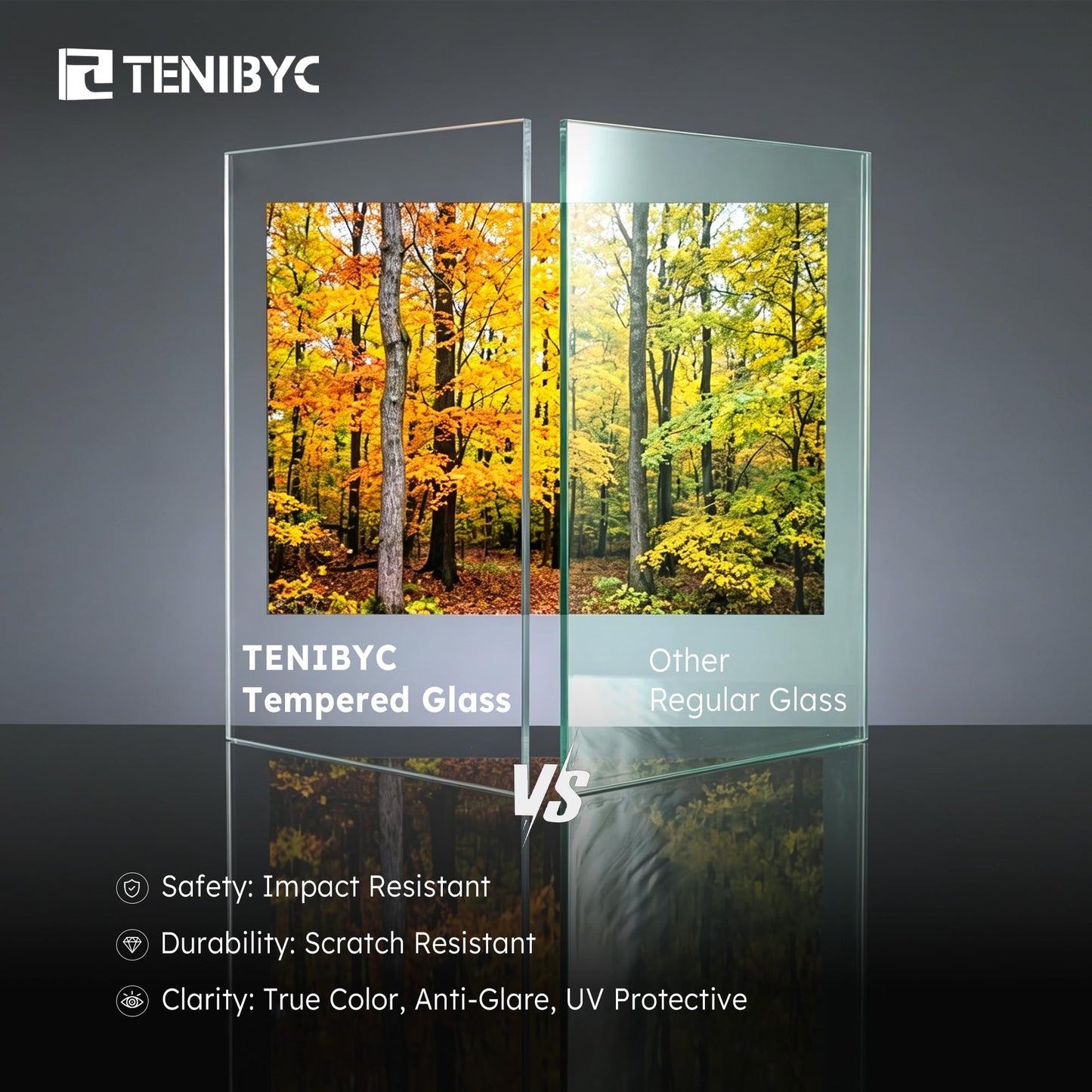 TENIBYC 5x7 Picture Frame 3 Pack with HD Glass - Brown Walnut, Natural Wood Photo Frame, Table Decoration