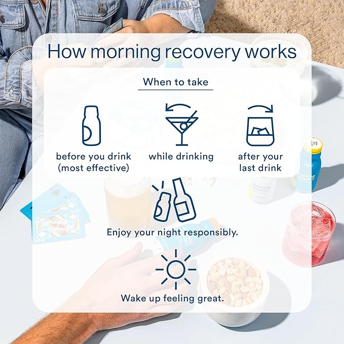 Morning Recovery Electrolyte, Milk Thistle Drink Proprietary Formulation to Hydrate While Drinking, Highly Soluble Liquid DHM, Non GMO, Vegan, Gluten-Free, Original Lemon, Pack of 24