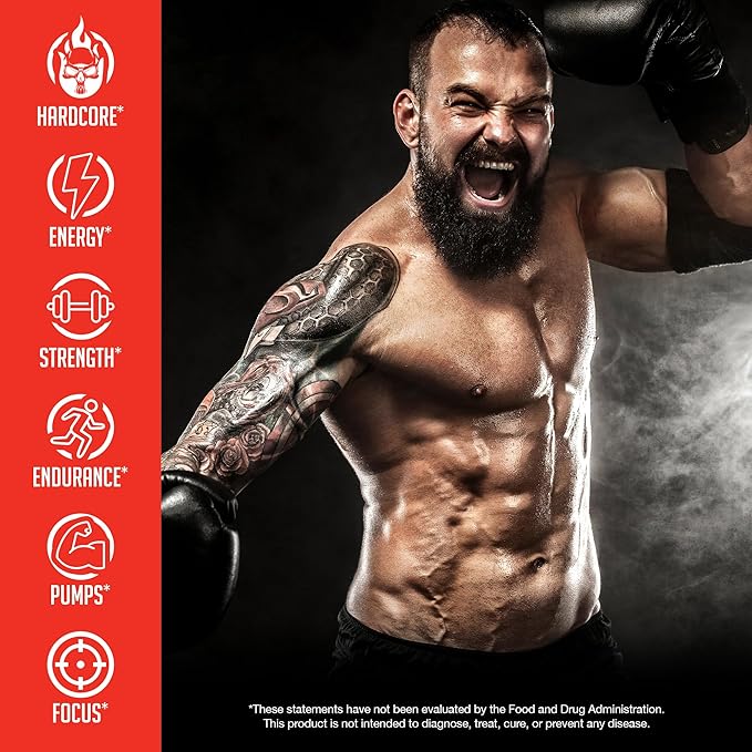 JNX SPORTS The Shadow! 350mg of Caffeine Hard Core Preworkout - Blue Raspberry 30 Servings | Electric Energy, Mental Focus & Superhuman Strength for Men & Women