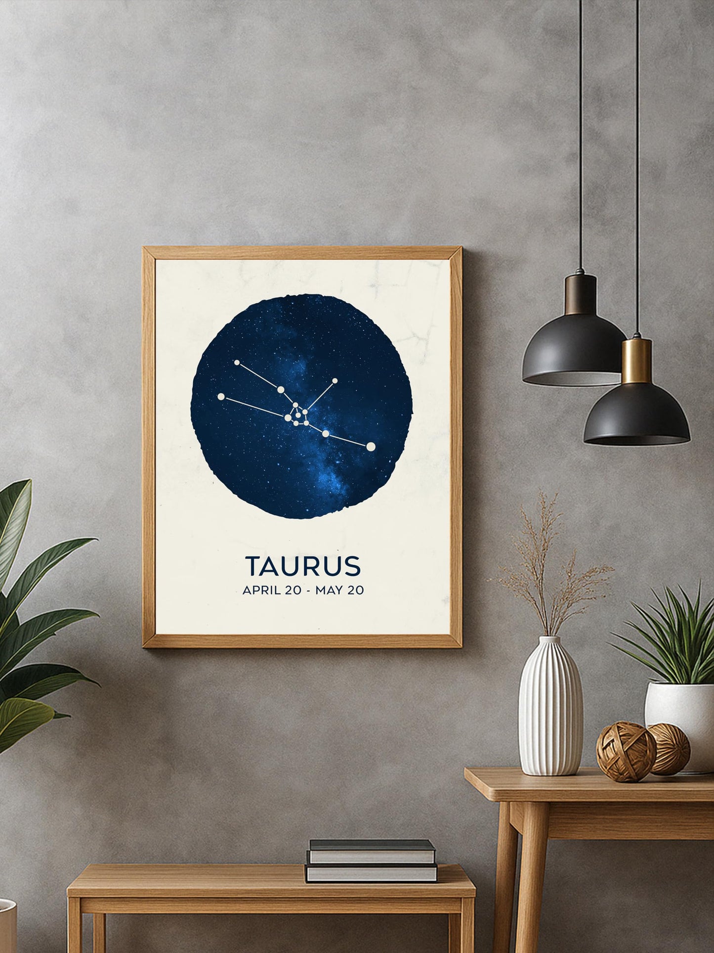 AMERICAN LUXURY GIFTS Taurus Constellation Art - Mystic Zodiac Wall Decor for Living Room, Bedroom, Office - 11x14 Unframed Print