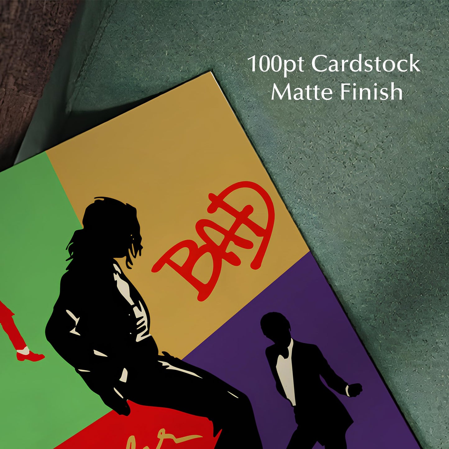 80s Pop Legend Wall Art – Thriller & Bad-Inspired Silhouette Poster Print | Retro Music Decor for Bedroom, Studio, or Living Room (Unframed, 11x14 Inches)