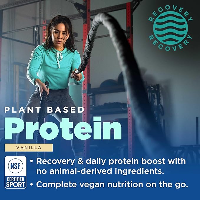 Gnarly Nutrition Vegan Plant Protein ??Vanilla Vegan Protein Powder, NSF Sport Certified ??Meal Replacement, Daily Nutritiional Boost ??Lactose Free Powder ??Vanilla, 28.2 oz
