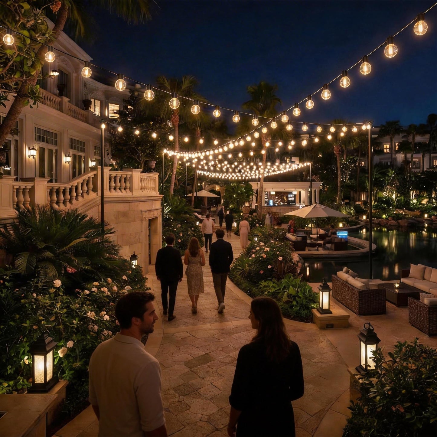 RTTY 200 FT Outdoor String Lights Patio Light for Outside, Waterproof G40 Shatterproof LED Bulbs, Dimmable Hanging Connectable Globe Lighting for Backyard, Cafe, Bistro, Market, Balcony, Porch, 2700K