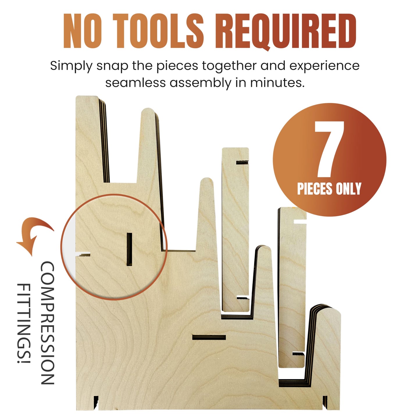 Wood Display Stand - Plates, Art Prints, Artwork, Pictures, Books, Stationery, Records, Magazines & More - Trade Shows, Farmers Markets & At Home Use - Sturdy & Stylish (Natural, Large)…