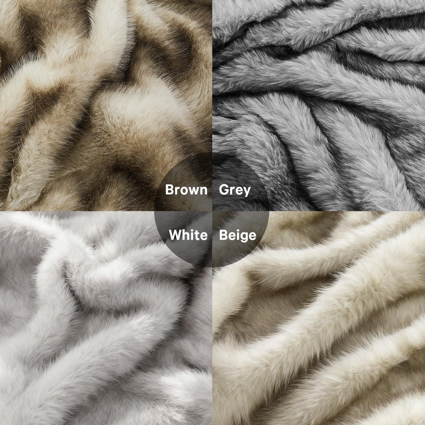 Heated Electric Blanket Throw,Octrot 50"X60" Faux Fur Heating Blanket Luxury Christmas Gifts Heavy Plush with 10 Heats Levels & 8 Hours Auto Off,Super Cozy Warm Fuzzy,Fluffy Decor Winter Warming,White