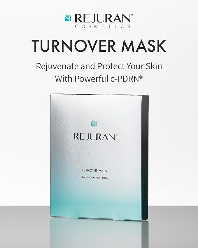 REJURAN® Turnover Mask, c-PDRN® (5ea) ??Original Salmon DNA for Firming, Hydration, Repairing & Revitalizing. Achieve Youthful, Radiant Skin. Korean Skincare. Ultra Microfiber Sheet Mask