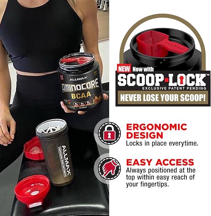 ALLMAX Nutrition AMINOCORE BCAA, Pink Lemonade - 945 g Powder - 8.18 Grams of Branched Chain Amin Acids Per Serving - with B Vitamins - No Fillers or Non-BCAA Aminos - Sugar Free - 90 Servings
