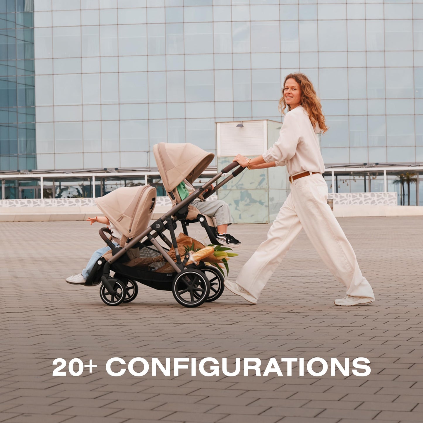 Cybex Gazelle S Stroller Modular Double Stroller for Infant and Toddler Includes Detachable Shopping Basket Over 20+ Configurations Folds Flat for Easy Storage Ocean Blue 28.4 pounds 1.0 Count