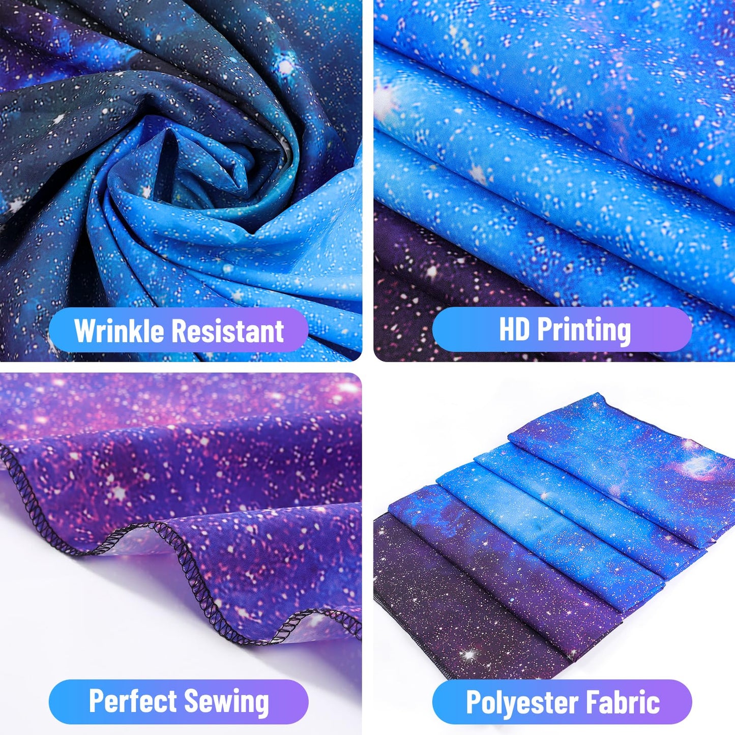 Apdidl Galaxy Tapestry for Bedroom Aesthetic Space Blue Night Starry Sky Stars Universe Tapestry Mysterious Nebula Wall Hanging Backdrop Room Decor for Bedroom Living Room (51'' x 60'')