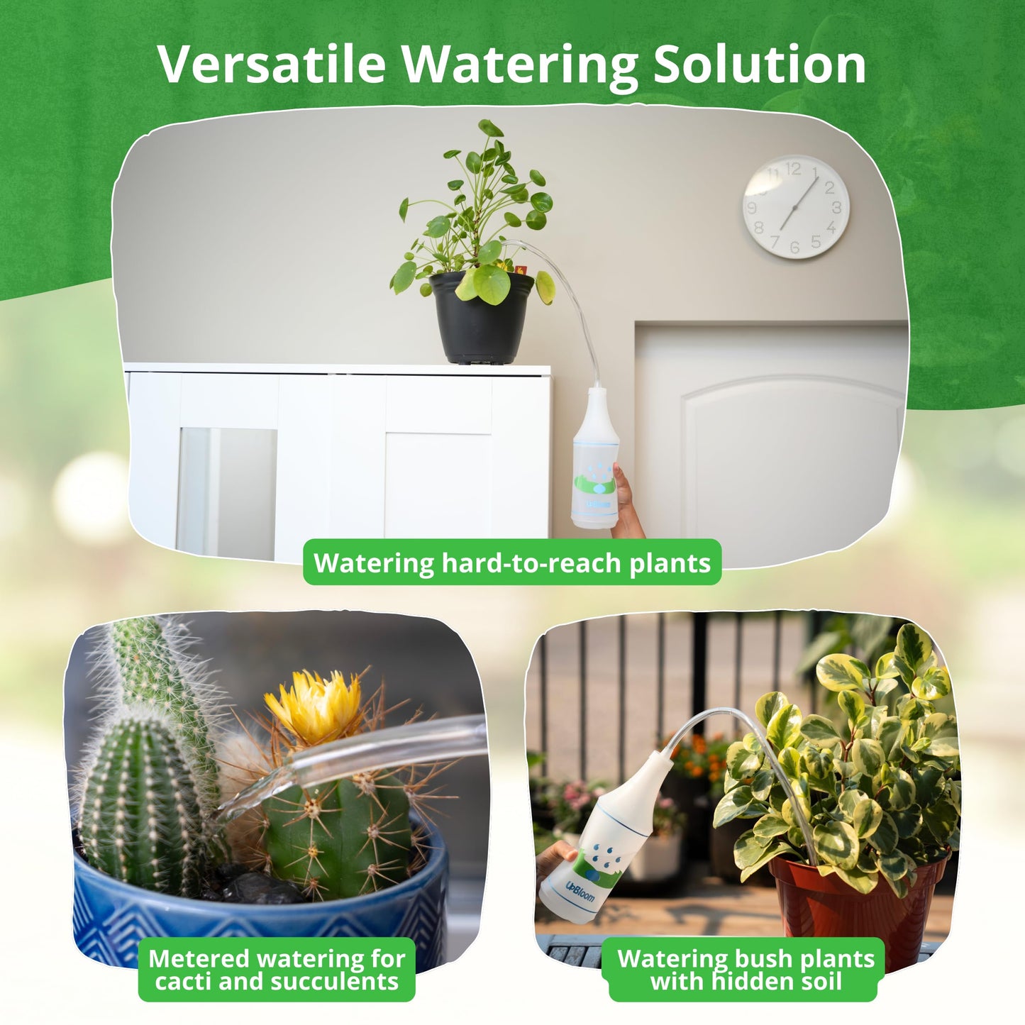 UpBloom - 32 Oz Squeeze Bottle for Hanging Plants, Squirt Bottle/Water Container for Outdoor/Indoor Hanging Plant Made in The USA (Great Alternative for Outdoor/Indoor Watering Can)