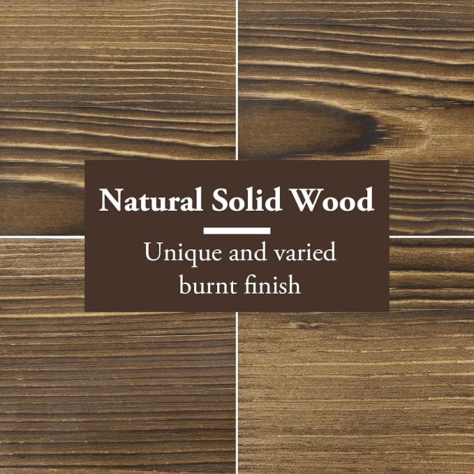 MyGift 4ft Tall Rustic Burnt Natural Wood Wall Leaning Blanket Ladder Shelf with 5 Rungs, Decorative Living Room Throw and Quilt Holder, Farmhouse Bedroom Decor