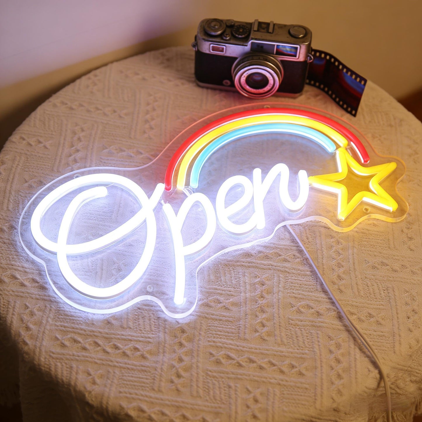 Open LED Neon Sign, USB Powered Decorative Light Store Business Open Sign for Retail Shop Cafe Bar Home Wall Table Light Up Neon Decor 15.7 x 7.1 In