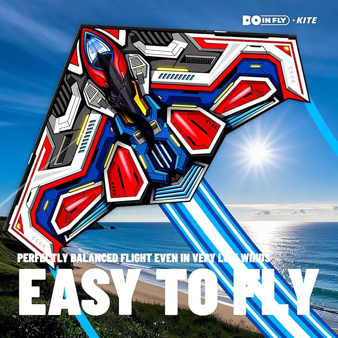 Delta Kites for Kids & Adults, Extremely Easy to Fly, Single Line Beach Kite